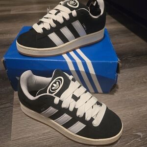 Adidas Campus 00s Black White Suede Sneakers HQ8707 Men's 7.5 / Women's 9 NWT